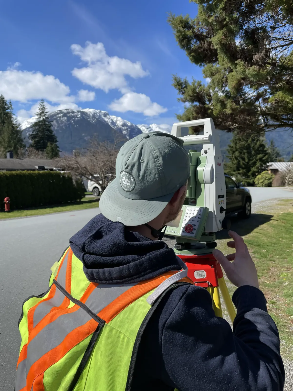 Land Surveyor out in the field